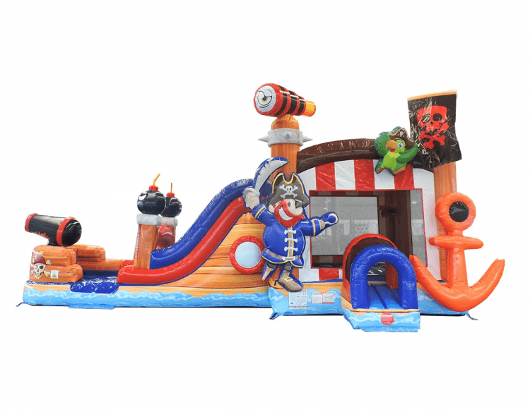 Pirate Adventure Wet/Dry Bounce House With Slide