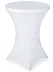 White Spandex Bistro Table Cover