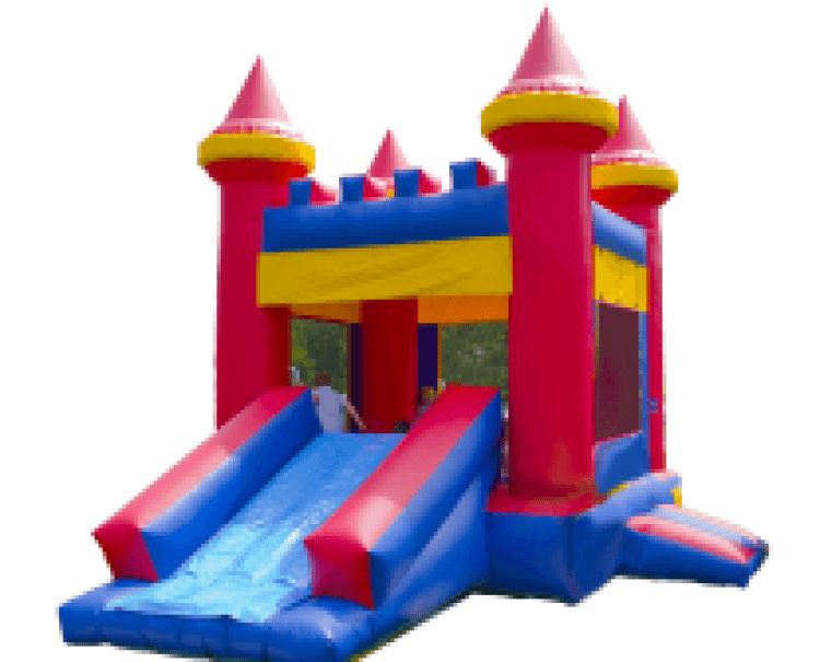 Single Slide Dry Bounce House with Slide