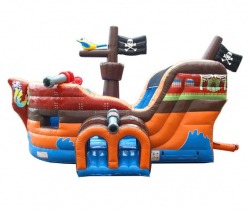 Pirate Ship Dry Bounce House with Slide