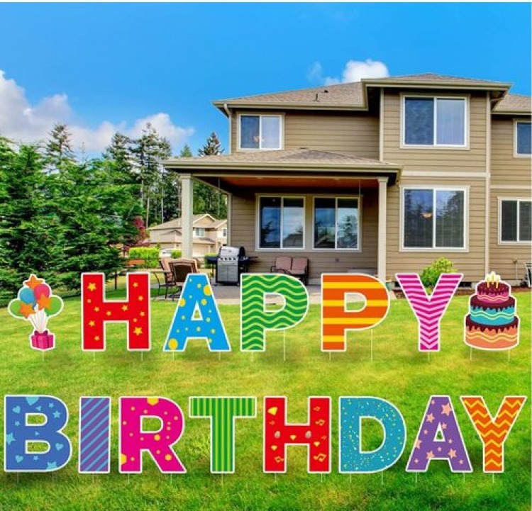 Happy Birthday Yard Sign