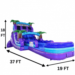 1820FT20DUAL20LANE20PURPLE20PARADISE20Waterslide 1704341843 big 1724957441 18' Purple Plunge Dual Lane Water Slide