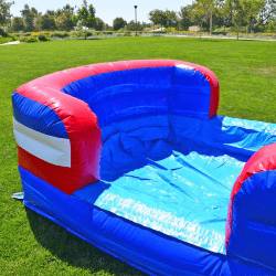 American Boxing Dual Lane Wet/Dry Bounce House with Slide