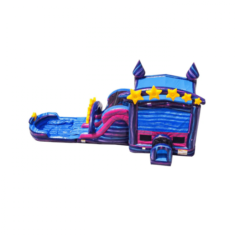 Galaxy Dual Lane Bounce House w/ Slide (Wet/Dry)