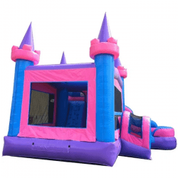 Pink20Castle20Side 1722806878 Pink Castle Wet/Dry Bounce House with Slide