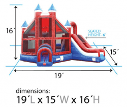 Red20White20and20Blue20Dimensions 1722808063 American Deluxe Castle Dry Bounce House with Slide