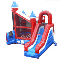 Red20White20and20Blue20Side 1722808062 American Deluxe Castle Dry Bounce House with Slide