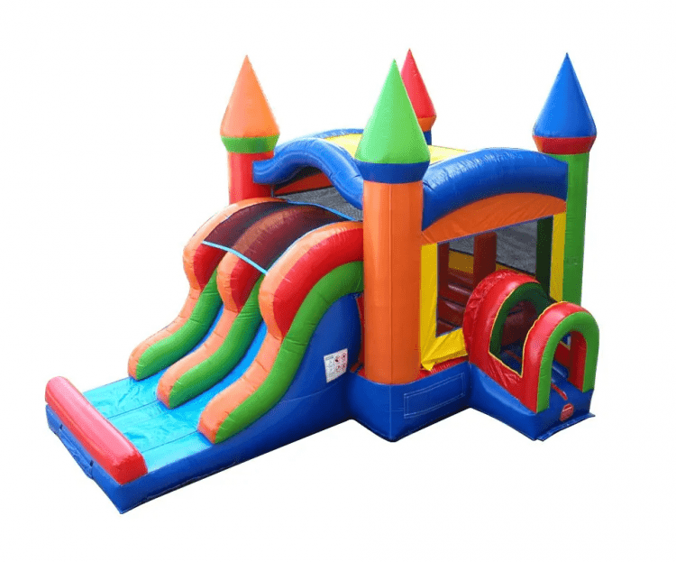 Double Slide Dry Bounce House with Slide