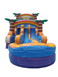 Tiki plunge dual lane water slide1 1698325987 big 1755049169 18' Tiki Plunge Dual Lane Water Slide