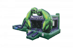 Hulk inflatable bounce and slide combo3 1701107628 big 1761337718 The Hulk Smash Combo with Dual Lane Slide