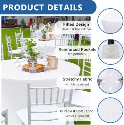 81zmfEsprbL. AC SL1500 1762722765 5ft Round Spandex Table Cover - White