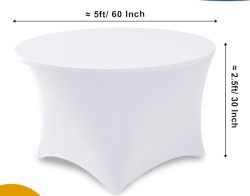 Screenshot202025 11 0920160907 1762722765 5ft Round Spandex Table Cover - White